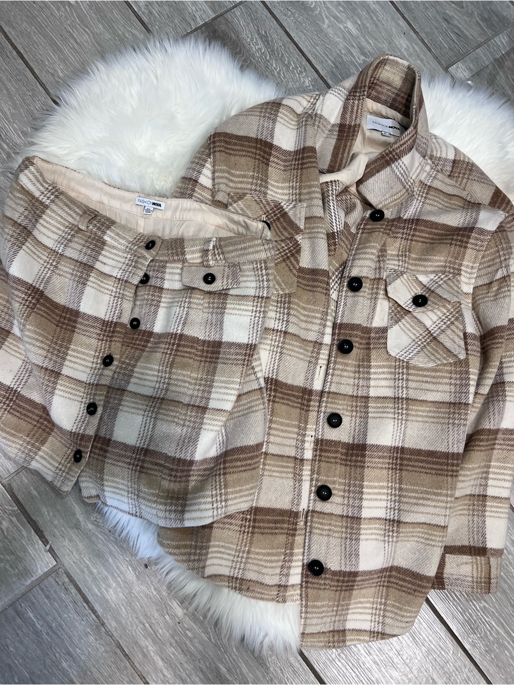 Fashion Nova Hunter Plaid Combo